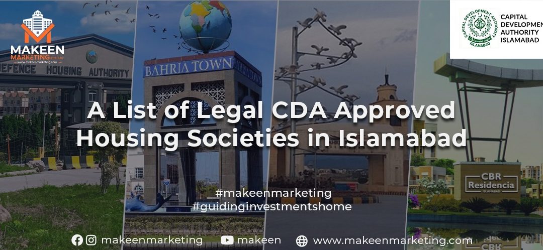 List of Legal CDA Approved Housing Societies in Islamabad